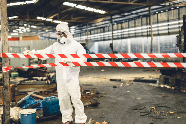 Professional Sewage Cleanup technician working in Bainbridge, OH